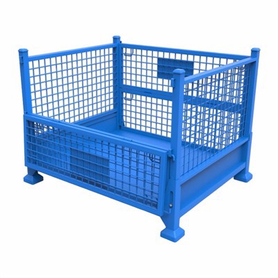 Recipiente dobrável de malha de arame